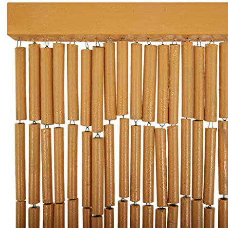 Tidyard Insektenschutz Türvorhang Bambus Bambusvorhang für Wohnungen, Bars,Terrassen und Balkone,Vorhang 90 x 200 cm Mit 90 feinen Bambussträngen,Mehrfarbig