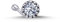EinStein Diamant 0,07 Carat Brillant-Schliff Diamant Nasenpiercing Piercing 750'er 18 Karat Weißgold