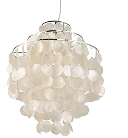 Modern Kronleuchter LED Pendelleuchte Wohnzimmerlampen Schlafzimmerlampe Muschellampe Esstisch Esszimmerlampe Kinderzimmer Deko Hänge Leuchten Weiß Innen Hängeleuchte Deckenlampe Bar Lampe