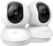 TP-Link Tapo 2K Lot de 2 caméras de sécurité panoramique/inclinables pour Moniteur de bébé, caméra pour Chien avec détection de Mouvement, Audio bidirectionnel, sirène, Vision Nocturne, Stockage de