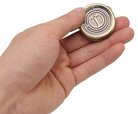 Devil Magnetic Push Slider EDC Stress Relief Metal Rotating Push Coin Edelstahl Fingertip Toy EDC Push Slider