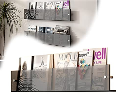 Zeitschriftenständer, Acryl-Broschüren-Prospekthalter, Prospektständer, durchsichtiger Prospekthalter, hängender Zeitschriftenständer, Informationsständer für Flyer, Literatur