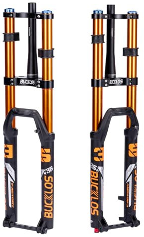 BUCKLOS Downhill Luftfedergabel 27,5/29, 15 x 110 mm, Boost, konisch, Reise 180 mm, 36 mm Innenschlauch durch Achse, Rückprallverstellung, Scheibenbremse, Vordergabeln, passend für Mountainbike, AM,
