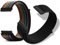 RoYiio 2 Stücke Nylon Armband 22mm, Bequem und Atmungsaktiv, mit Schnellverschluss, Ersatzarmbänder Uhrenarmbänder für Smartwatches und Armbanduhren - Schwarz & Schwarzer Regenbogen