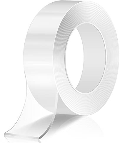 Doppelseitiges Klebeband Extra Stark,Transparent Klebeband Doppelseitig Extra Stark, Abwaschbar Spurlos Klebestreifen Doppelseitig, Nano Beidseitiges Klebeband für Teppich, Foto, Auto, Küche, Büro