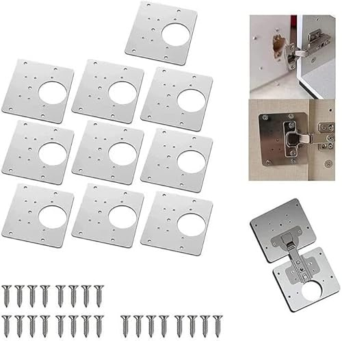InDmar Glass Door Hinge Panel,4/6/8 PCS Cabinet Hinge Repair kit Door Hinge Repair kit Cabinet Hinge Repair Plate for Cabinet Hinge(Color:6 PCS) (Color : 6 Pcs) (Color : 8 Pcs) (Color : 10 Pcs)