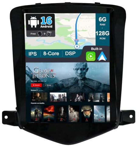 BXLIYER - 6G+128G - Android 15 Autoradio Passt für Chevrolet Cruze (2006-2015) - Kabellos CarPlay + Android Auto - Kamera & MIC - IPS 9.7 Zoll - 2 Din - DSP Lenkradsteuerung WiFi DAB Fast-boot 360-CAM