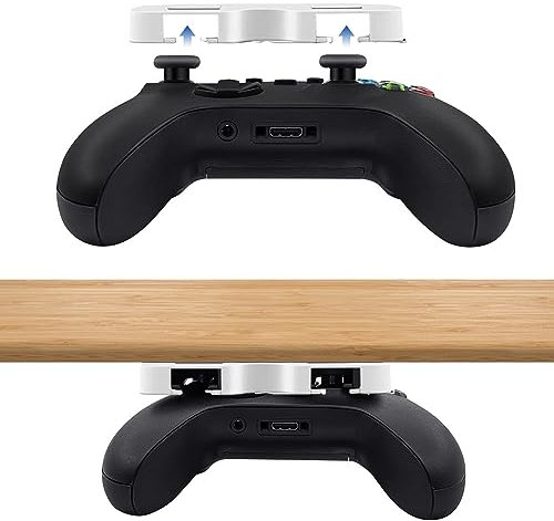 AMZLORD Untertisch-Halterung for Xboxone/Xboxones/X/X-Box Series S/X, Gamepad-Aufbewahrungsregal, Hängehalterung, Tischständer-Halterung, kompatibel mit X-Box Controller (Weiß)