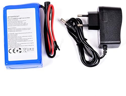 AFTERTECH PACCO BATTERIA PILA 12V 10000mAh 10Ah RICARICABILE AL LITIO 120x65x31mm F2D5