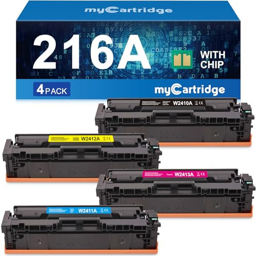 MYCARTRIDGE 216A Toner (MIT CHIP) Kompatibel für HP 216A Ersatz für HP Color Laserjet Pro M183fw M182n M182nw M155a M155nw M155 - 4 Pack