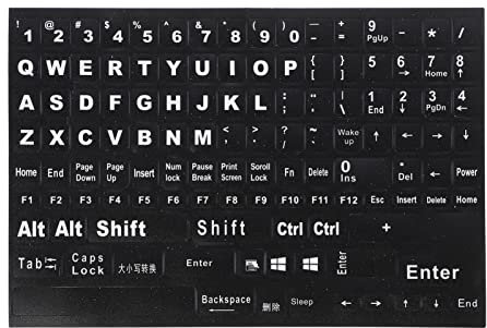 Universal English Keyboard Stickers for Laptops and Desktops Durable Pvc Labels with Clear Letters Ideal for Home and Office Use