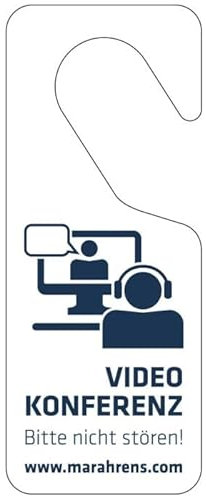 Türanhänger Videokonferenz “Bitte Nicht stören” – hochwertiges PVC-Schild für Tür, Meeting, Home-Office, Büro & Konferenzräume