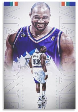 GOORAL Karl Malone Basketball-Stern-Poster, Heimdekoration, Wandkunst, zum Aufhängen, Bild, Druck, Schlafzimmer, dekorative Gemälde, Raum, ästhetisch, 40 x 60 cm