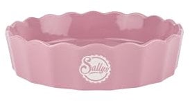 Sallys Stoneware Ofenform rund 24,5 cm - Auflaufform aus natürlichen Materialien, kratz- und schnittfest (Ruby Rose)