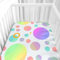 Hiseng Baby Spannbettlaken Bettlaken für Runde & Eckige Matratzen, Weiche Bunt Spannbettlaken Kinderwagen Unisex Matratzenschoner für Beistellbett & Kinderwagen (Regenbogen,51x85cm)
