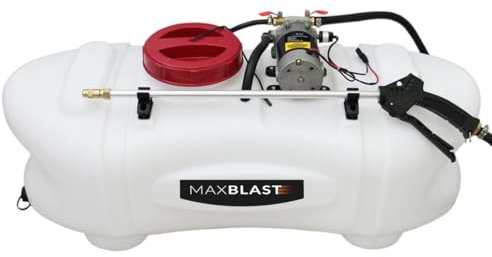 100L Pulverizador ATV 12V Rociador 6 Boquillas y Accesorios Moto Quad Tractor Cuádruple Esparcidor Fertilizantes Líquidas Pesticidas Herbicidas Herramienta Riego Agrícola Agricultura Jardínería Jardín