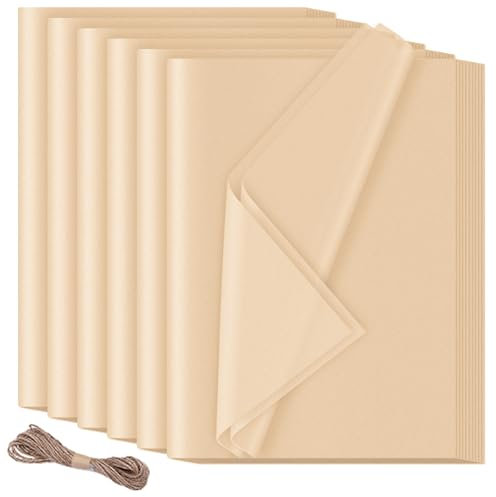 60 Blatt Seidenpapier Verpackungsmaterial, 50x70 cm Geschenkpapier Khaki, HXJDAM Seidenpapier Khaki, Tissue Paper für Geschenkverpackungen Füller, Kunsthandwerk, Geburtstag, Halloween