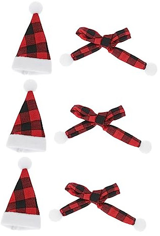 Cabilock 3 Sets Weihnachtsweinflaschenkugeln Hutdekor Minischal für Weihnachtsdekorationen