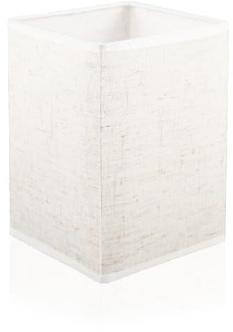 Pantalla De Lino Pantalla Rectangular, Pantalla Cuadrada de Tela, Pantalla de Lino Lámparas de Época, E27, Pantallas de Recambio para Lámparas de Mesa, Lámparas de Pie y Lámparas De Araña