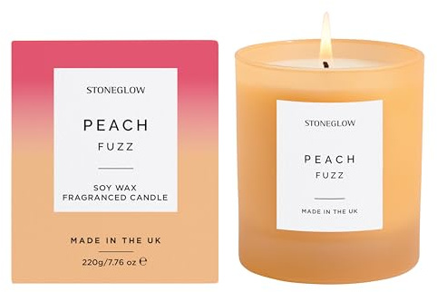 Stoneglow Sol Collection - Peach Fuzz - Soy Wax Scented Candle Tumbler (90 x 80mm) - Orange