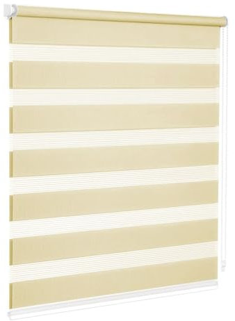 Tenda a Rullo Finestra Porta Interno Casa Ufficio Kit Montaggio Parete Telaio No Fori 80x180 Beige
