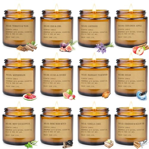 Scented Candles Gift Set,12 Pack Aromatherapy Candles for Home Scented,