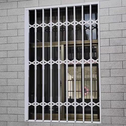 Inferriate per Finestre Grate di Protezione Telescopiche per Finestre di Casa, Barre di Sicurezza Scorrevoli Orizzontali con Serratura per Porte D'ingresso, Balaustre con Grate per Finestre Robuste e