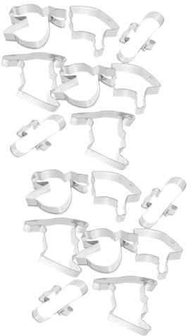ULTECHNOVO 16pcs Graduation Cookie Cutters Stainless Steel Cookie Molds Baking Molds for DIY