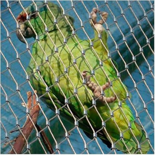 SXEVZOO Flexibles Edelstahl-Seilnetz, Kabel-Seil-Vogelnetz, Maschenweite 5cm Absturzsicherung Balkon-Sicherheitszaun, Garten-Netz(3x4m)