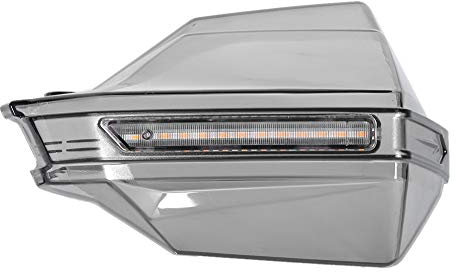 BAFOVY Universal Motorcycle LED Hand Guards Windproof Hand Protectors with Blue Yellow Lights for ATV Motorbike Rider Protection