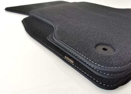 Profi Mats Premium Velours Fussmatten passend für Seat Cupra Leon 4 Typ KL ab 2020- (Umrandung Schwarz Naht Kupfer, Hybrid Befestigung Abstand 33,5)