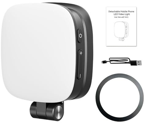 Selfie Licht Für Handy,Magnetisches LED Licht Für Selfies Mit 5 Helligkeitsstufen | Klappbares Gadget Mit Makeup Spiegel, Verstellbare Beleuchtung Und Aufladbar Für Laptop Tablet Fotografie