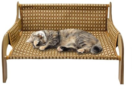 Generico Hängemattenbett für große Katzen, waschbares hohes Katzenbett, atmungsaktive Möbel, kühlender Liegestuhl, Katzensofa, Hundesofa