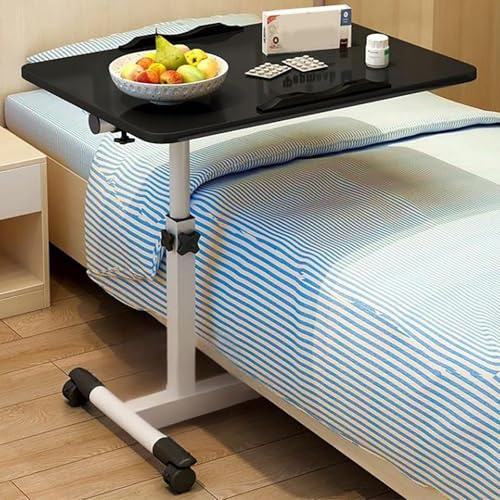 ZYZSY Laptoptisch höhenverstellbar 60-95cm, drehbarer Laptopständer mit Rollen mobiles Stehpult Überbett-Tisch, für Wohnzimmer, Schlafzimmer, Büro,Bett,Sofa(60x40cm/24x16in)