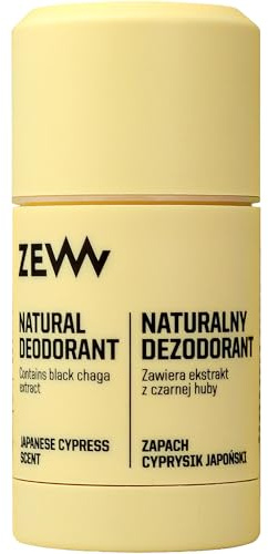 ZEW for Men Natürliches Deo Stick Herren 80g Japanische Zypresse Bergamotte – Ohne Aluminium Alkohol Parabene – 97% Naturinhaltsstoffe – Vegan Sensitiv