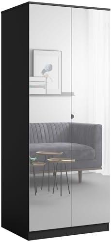 Drehschrank mit Spiegel Monza 2D 80 schwarz