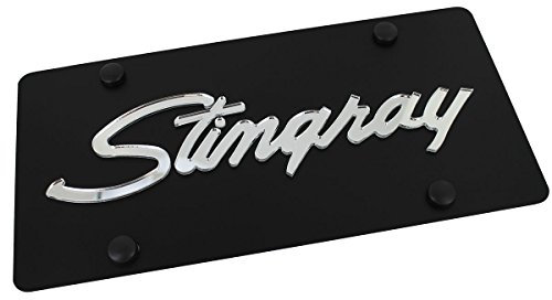 Chevrolet Corvette Stingray Nummernschild Schwarz Stahl