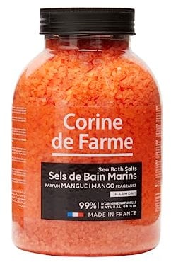 Corine de Farme - Sales de Baño Marinas Relajantes Harmony Mango 1,3 Kg - Rápida Disolución - Fórmula Clean Beauty y Ecológica - Sin Sulfato - Fabricado en Francia - Envase Reciclable