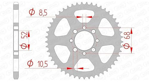 Stahl-Kettenrad AFAM 420-38Z (Silber)