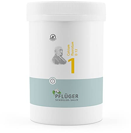 PFLÜGER Schüßler Salze Nr. 1 Calcium fluoratum D12 - 4000 Tabletten - Das Salz der Haut und des Bindegewebes - glutenfrei