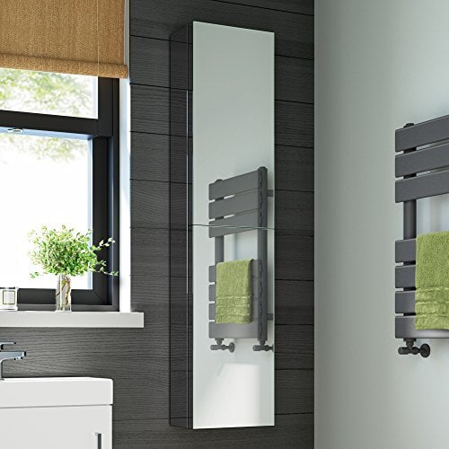 1300 x 300 Tall Stainless Steel Bathroom Mirror Cabinet Double Door Storage Unit MC123