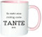 Mister Merchandise Kaffeetasse Becher So Sieht eine richtig Coole Tante aus Aunt, Farbe: Weiß-Rosa