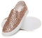 AJVANI Casual Slip on Glitter Plimsolls Pumps Trainers Shoes Size 5 38