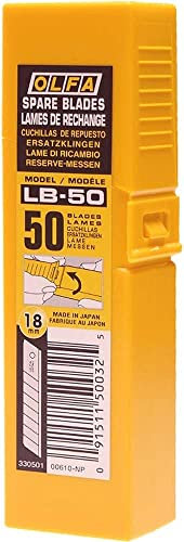 OLFA LB 50 18mm 50 cuchillas, caja de plástico