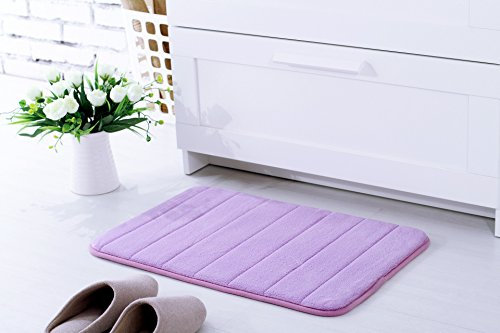 DOTBUY Fußmatte, Teppich Wohnzimmer Korallen Samt Innen und Aussen Fussmatten rutschfest und waschbar Praktische Schmutzfangmatte Fußabtreter Fussabstreifer Flur (40 * 60CM, Lila)