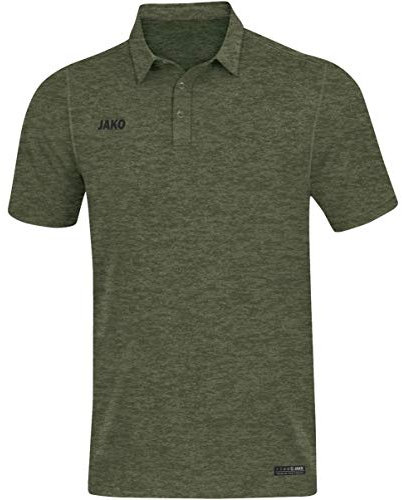 JAKO Herren Poloshirt Premium Basics, Khaki-Meliert, S