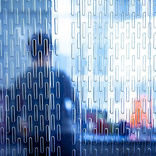 SCD PVC Perforated Strip Curtain 1m x 2.25m Kit for Fly Screen Doorways | Fits 1m x 2.25m Doorways with 6 Clear Perforated Strips 200 x 2mm with Stainless Steel Rail and Clamps for Fly & Pest Control