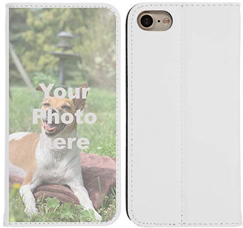 PhoneNatic Case kompatibel mit iPhone 7/8 / SE 2020 Personalisierte Handyhülle Kunstlederhülle weiß zum selbst gestalten mit eigenem Foto