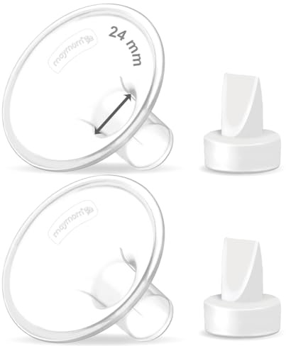 Maymom Pumpenventil und MyFit 24 mm Schild compatible con Lansinoh Signature Pro, Smartpump und Handmilchpumpe, kompatibles Zubehör