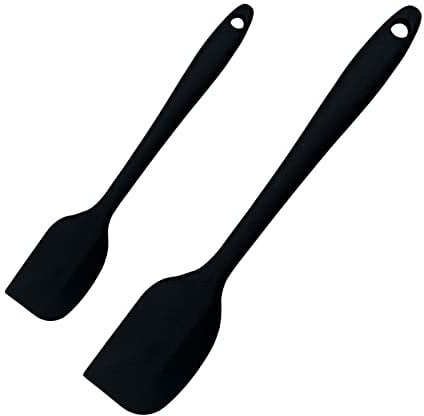 Silicone Spatulas, 2 Pack Heat Resistant, Non-Stick Kitchen Utensils with Steel Core, Small & Large Sizes